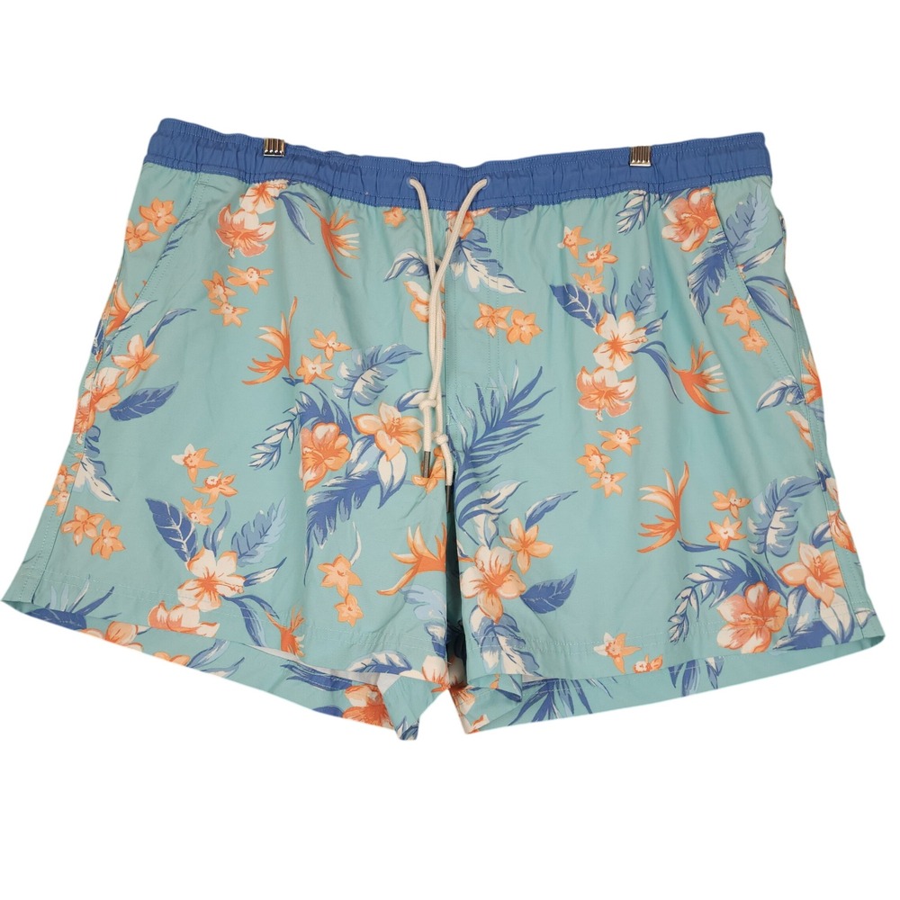 American Eagle Outfitters Mens Swim Trunks XL Tropical Floral 5.5 Inch Inseam
